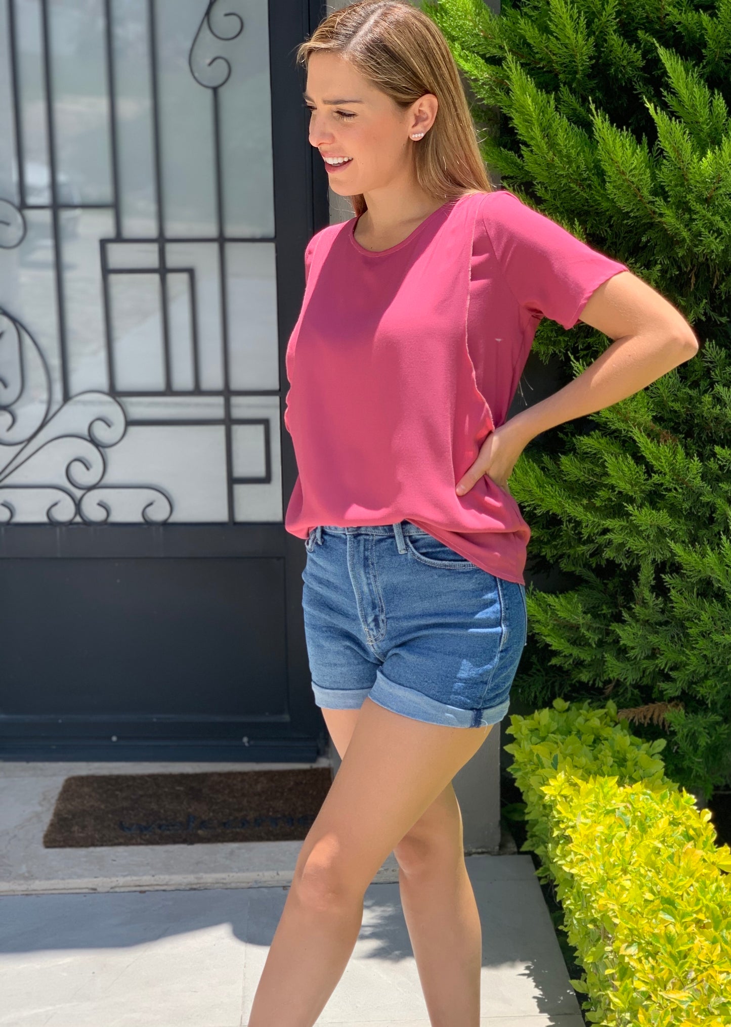 Nursing top Esme, burnt pink