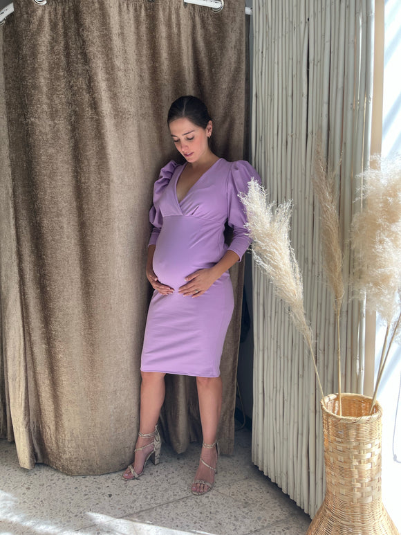 Maternity dress Yuridia lilac