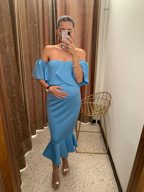 Vestido de maternidad, azul francés  loredana