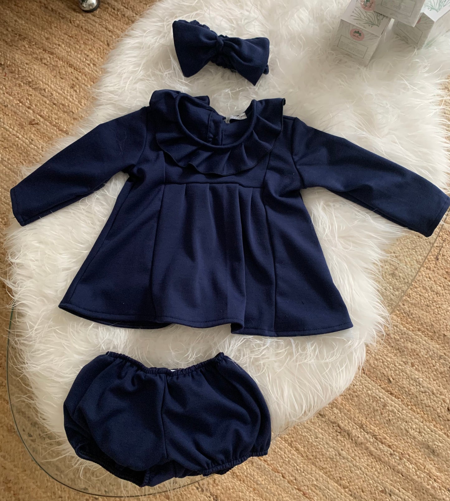 Navy blue matching dresses
