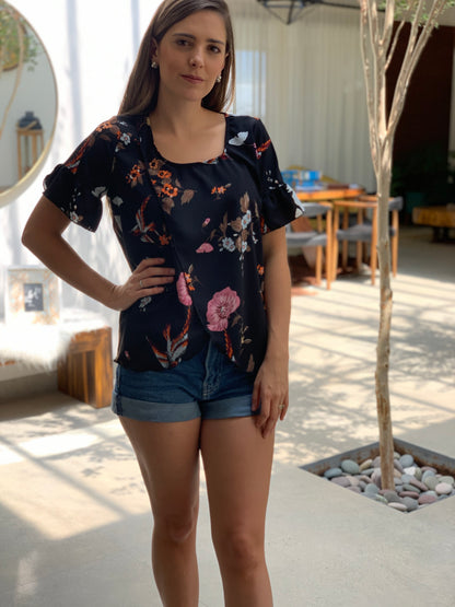Blusa de lactancia, Georgina/Diana pajaritos