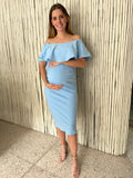 Maternity dress, Arantza sky blue