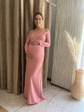 Vestido de maternidad sesión rosa fuerte, Ritta