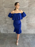 Maternity dress, loredana imperial blue