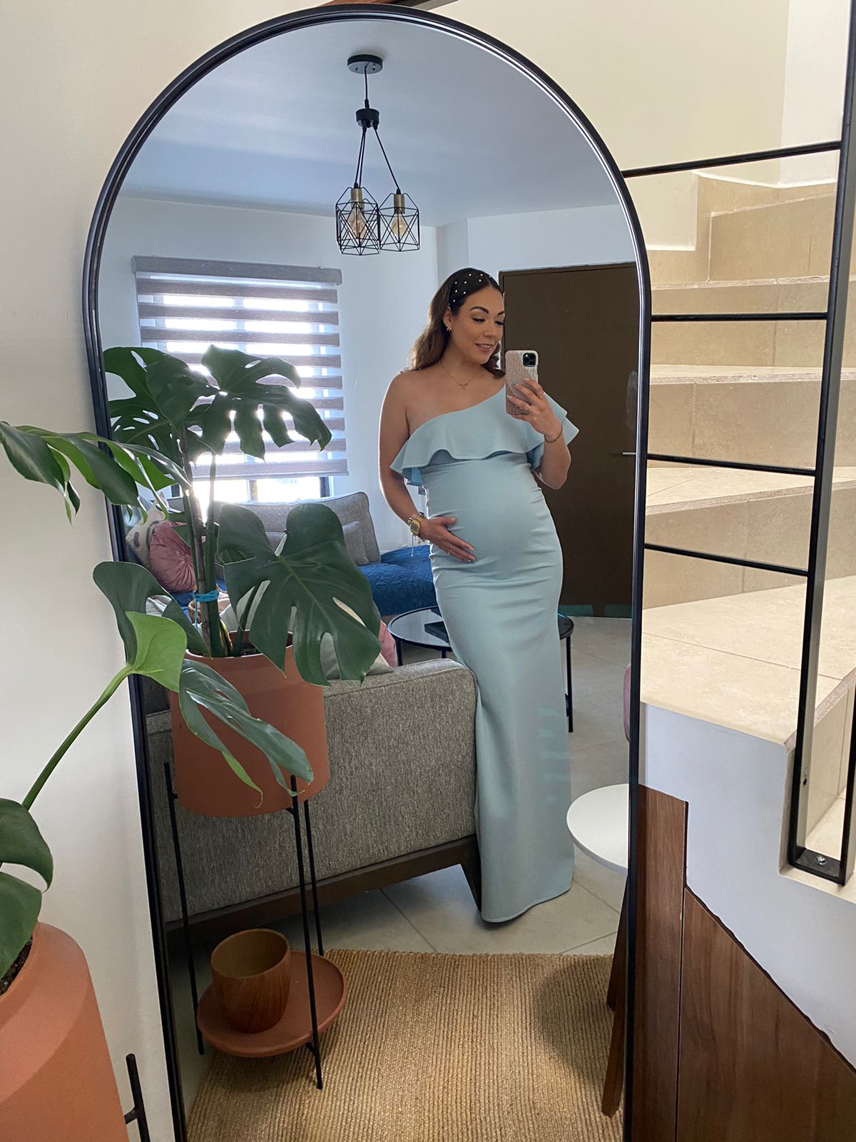Maternity dress, Astrid light blue