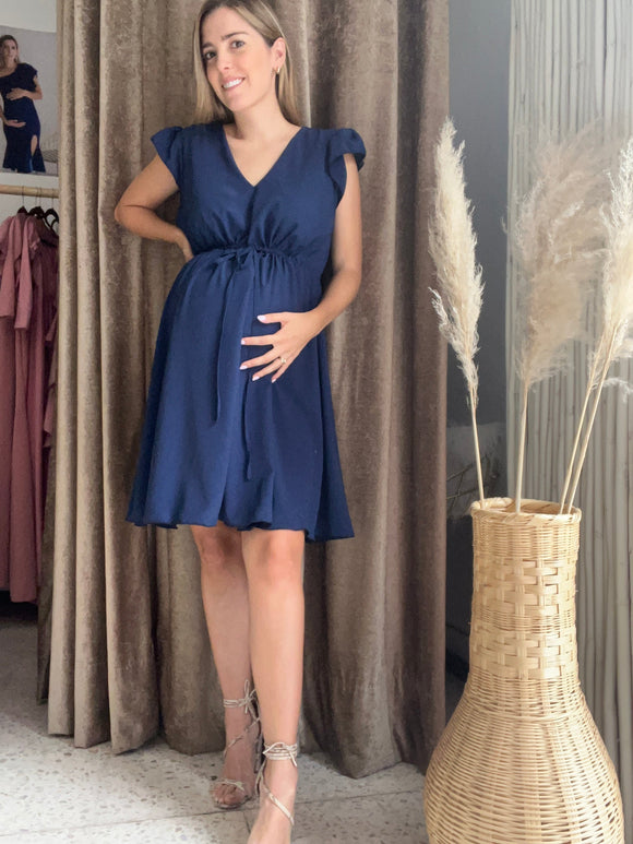 Maternity dress, Sofia navy blue