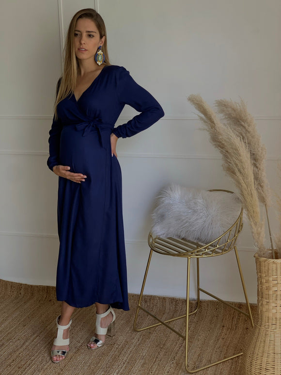 Vestido de maternidad M y G Ursula Azul