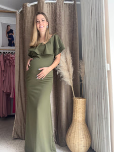 Maternity dress, Astrid olive green
