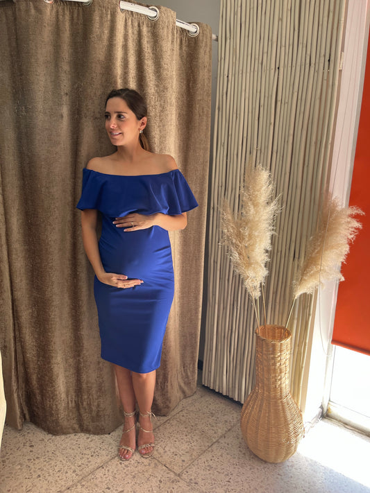 Vestido de maternidad, Arantza azul imperial