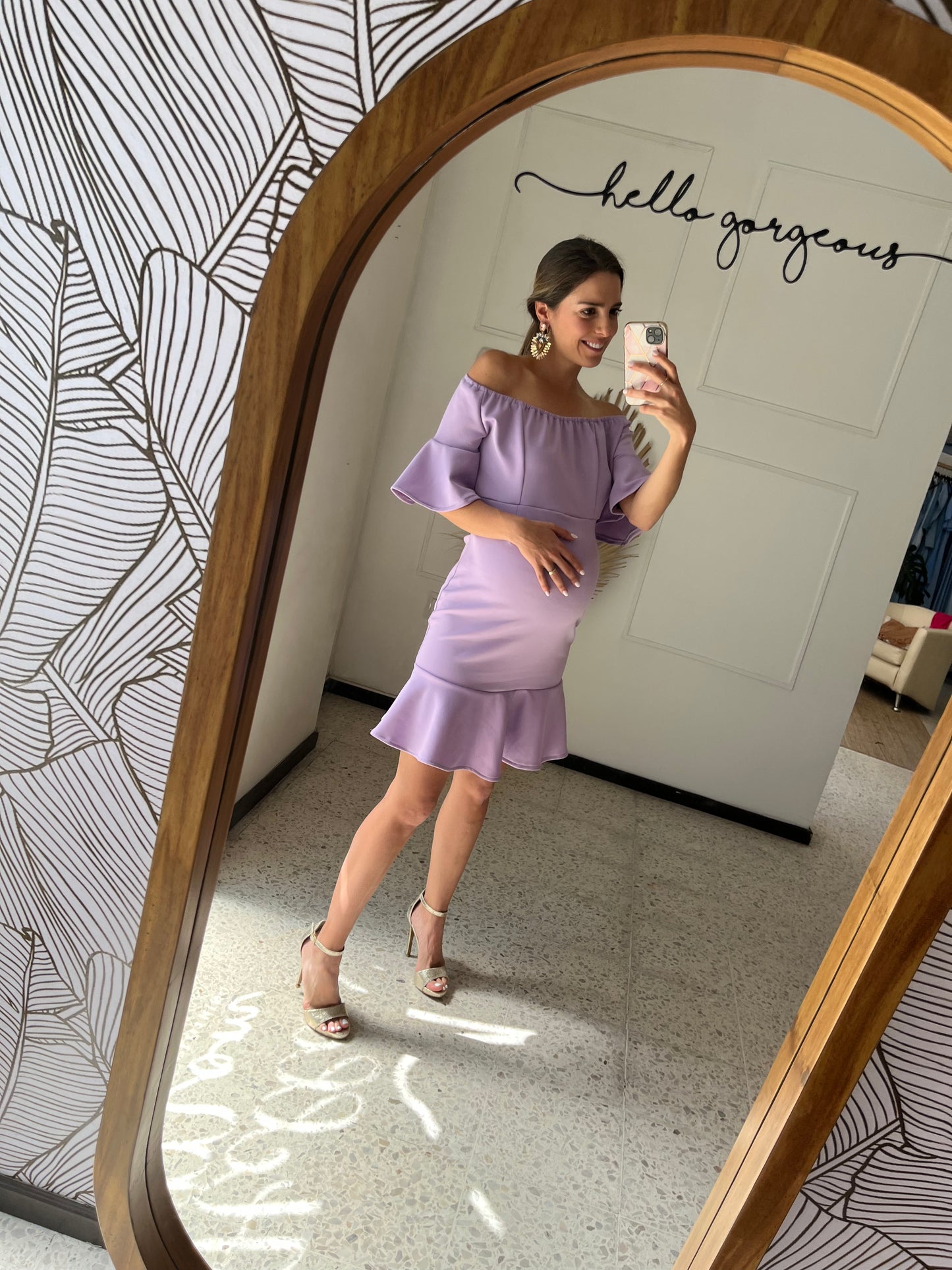Maternity dress, Ximena Lilac