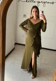 Maternity dress, RittaBritany olive green