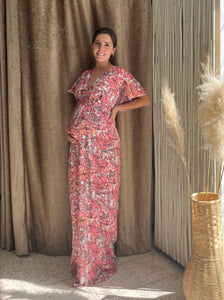 Maternity dress, Love pink flowers