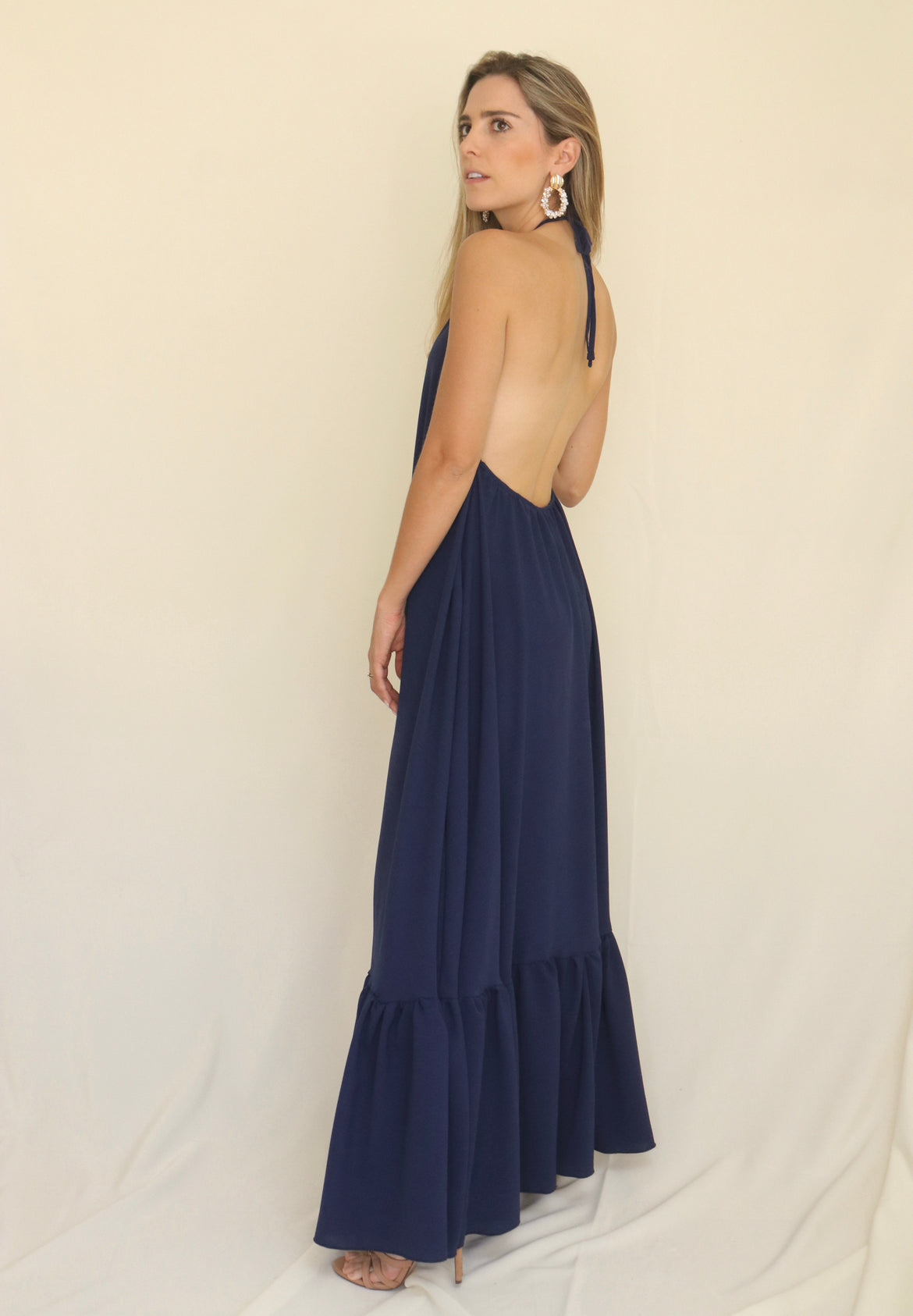 Elisa maternity dress, navy blue