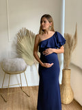 Vestido de maternidad, Astrid azul ponti roma azul marino