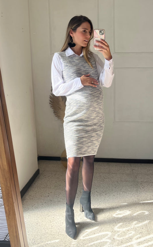 Maternity dress/sweater, tweed outfit