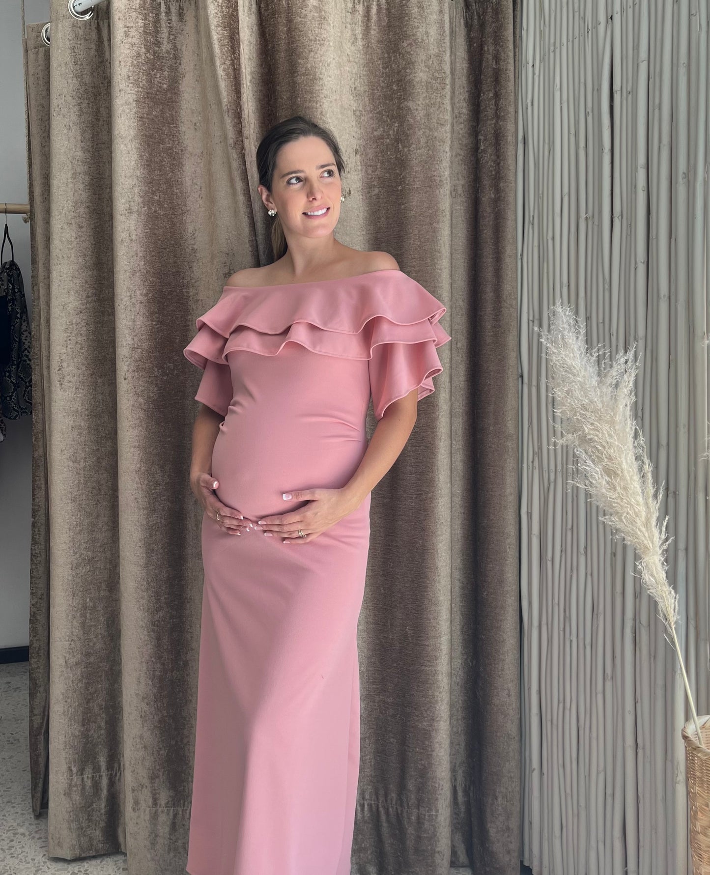 Maternity dress, Alejandra hot pink