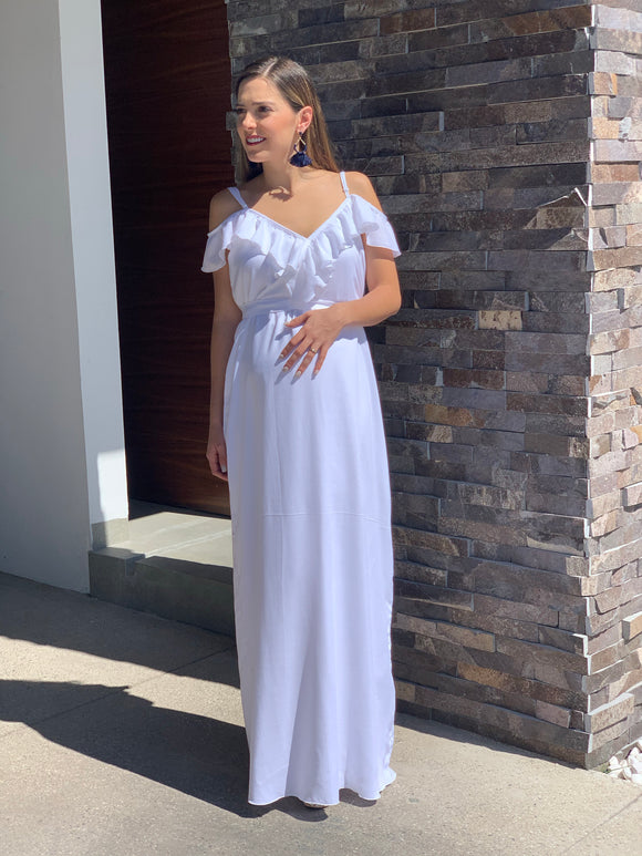 Dayana white maternity dress