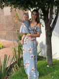 Vestido de maternidad, Dayana gris flores