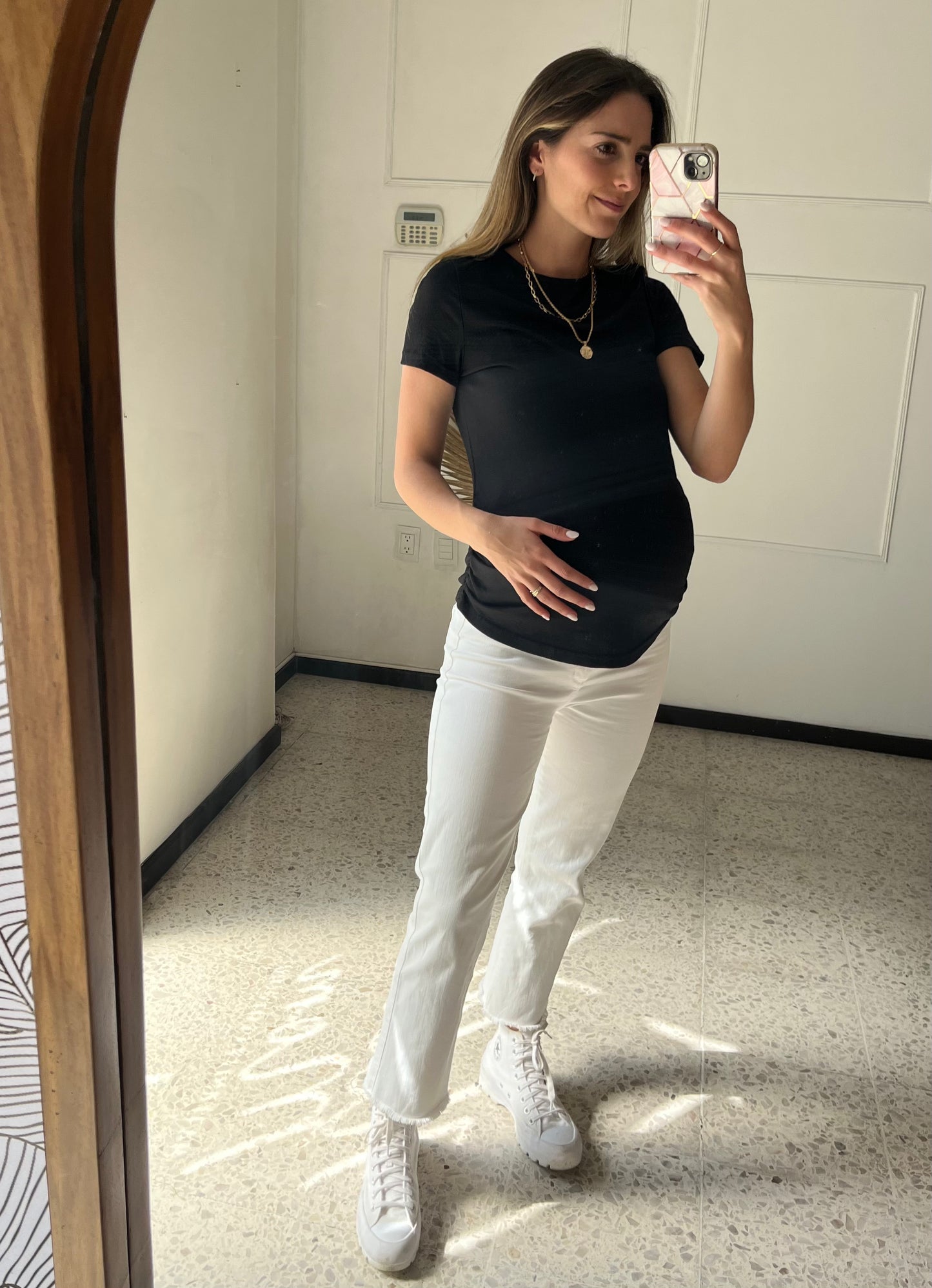 Blusa de maternidad, Laura Negra algodón