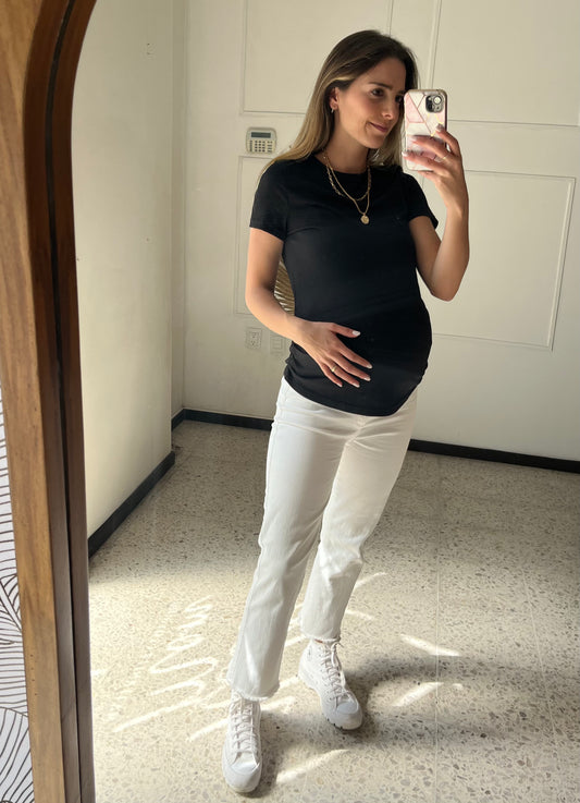 Blusa de maternidad, Laura Negra algodón