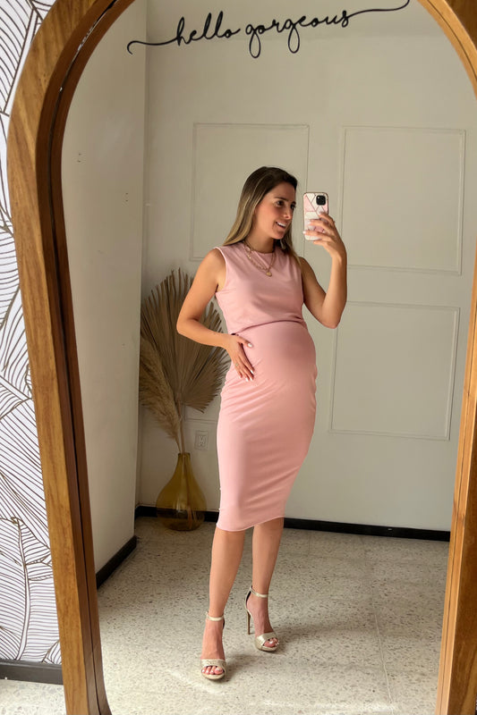 Conjunto de maternidad, Vanessa rosa sin mangas