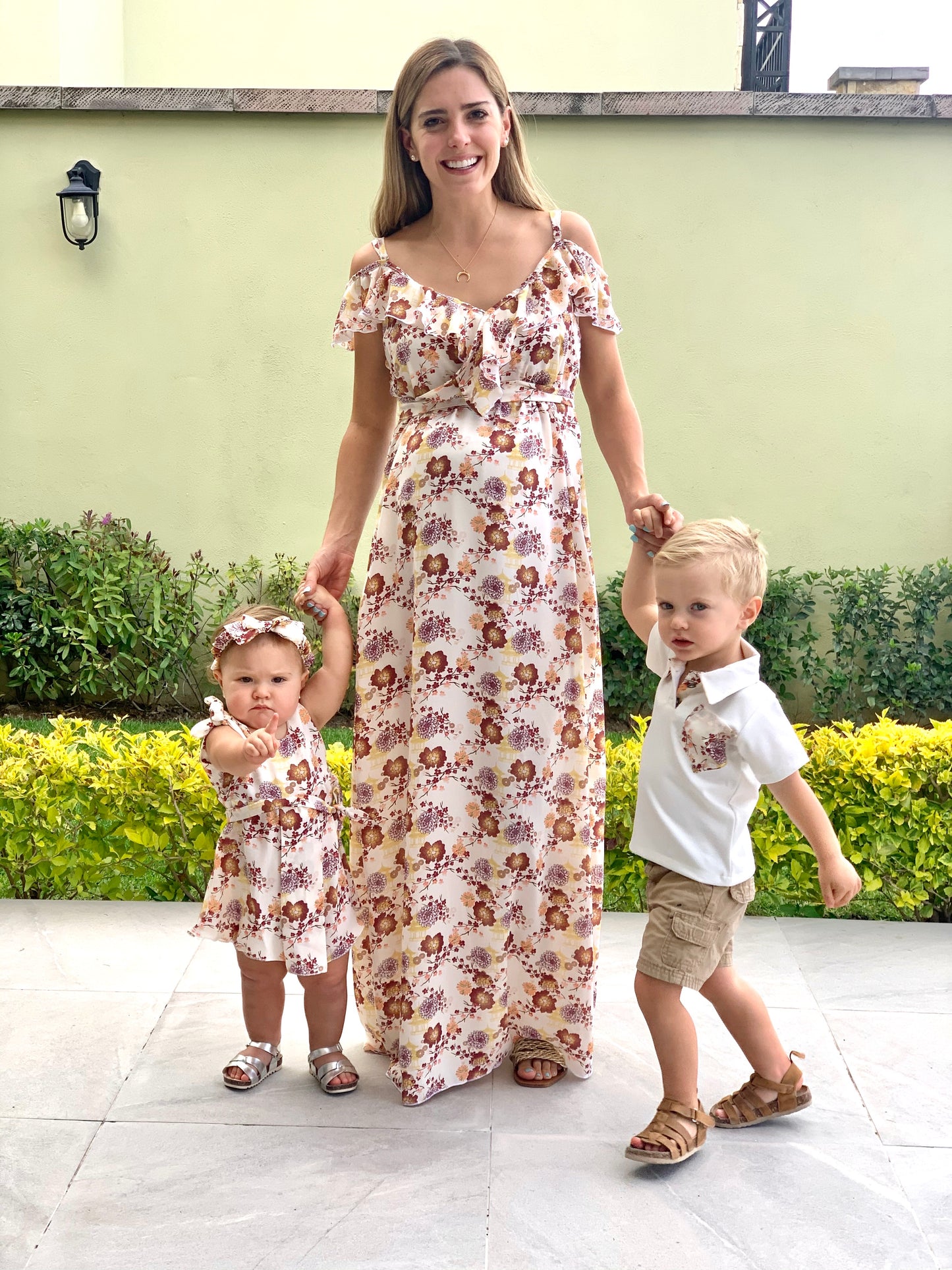 Vestido de maternidad, Dayana blanco flores