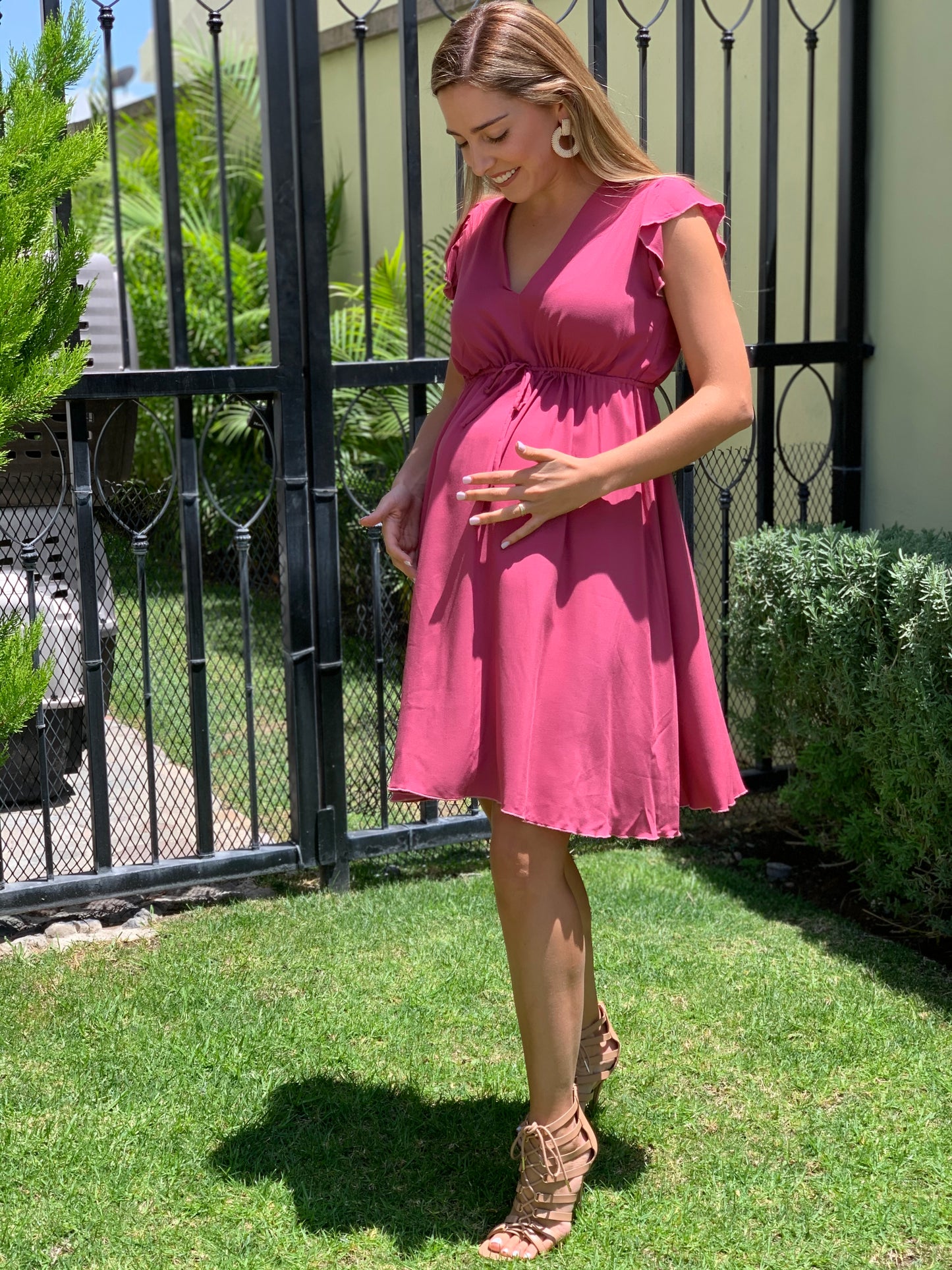 Maternity dress, Sofia Burnt pink