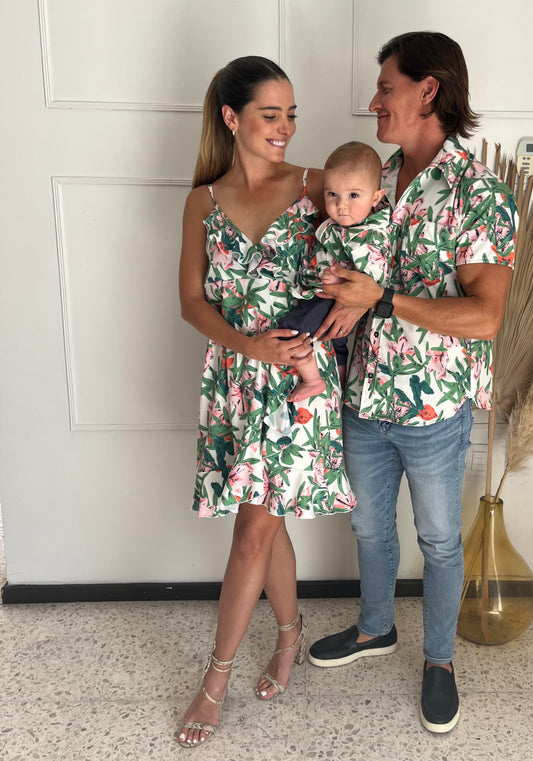 Matching flowered short with blouse Boy