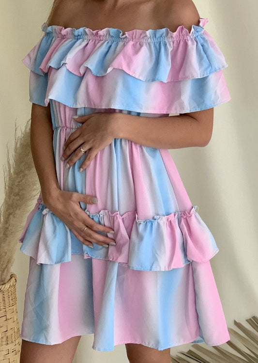 Tela degradada rosa/azul